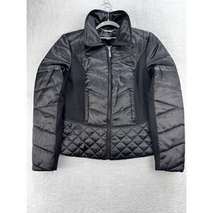 White House Black Market Black Puffer Jacket